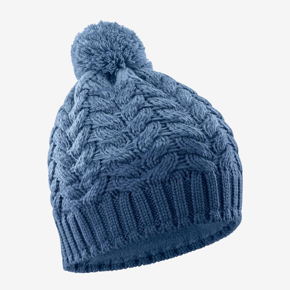 Salomon Singapore Mens Beanie - POLY Blue | 34257-ZQXN